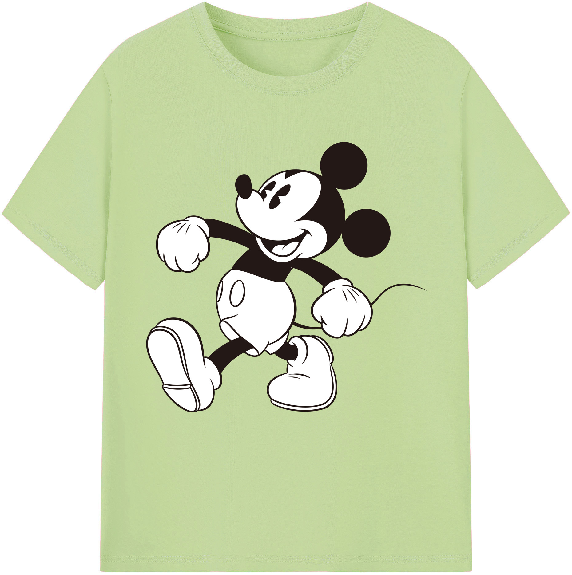 （画像用） ミッキーマウス Mickey Mouse 綿100％半袖Tシャツ（フロントプリント）